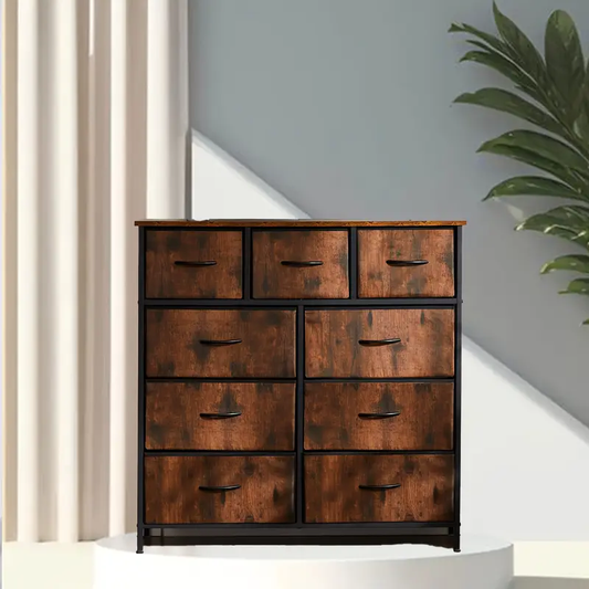 7-drawer/8-drawer/9-drawer Home Display Cabinet, Storage Cabinet, Tall Dressing Table Fabric Storage Tower, Wooden Top, Suitable For Wardrobes, Entrances, Living Rooms, Can Be Purchased Individually Or Multiple As Needed