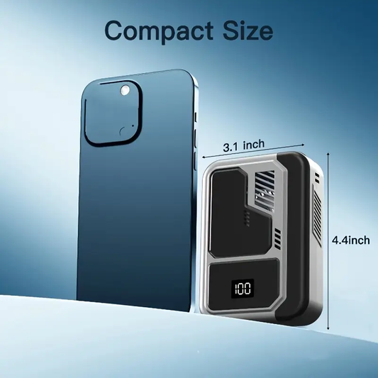 2025 Neck Protable Waist Fan, Powerful Brushless Motor with Digital Display 3 Wind Speeds, 3000mAh Large Battery, Emergency LED Flashlight Function, Suitable for Outdoor Work, Camping, Wild Fishing, Spring Outing