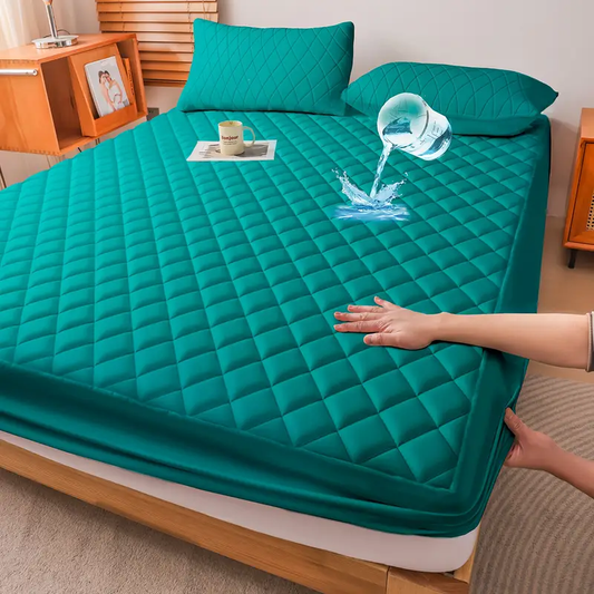 1pc Ultra-soft Cooling Waterproof Mattress Protector with Deep Pocket Up to 12 Inches, Anti-fouling And Anti-wrinkle - Perfect for Bedroom And Hotel Mattress Protection, Great for Family Or Summer Gift Giving (Excluding Pillowcases And Pillow Core)